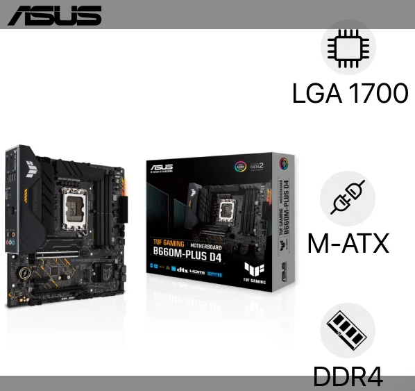 Mainboard Asus TUF Gaming B660M Plus D4 bh 2 năm
