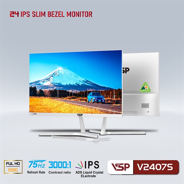 Màn hình VSP V2407S 23.8 inch Full HD IPS 75Hz 5ms (Trắng)