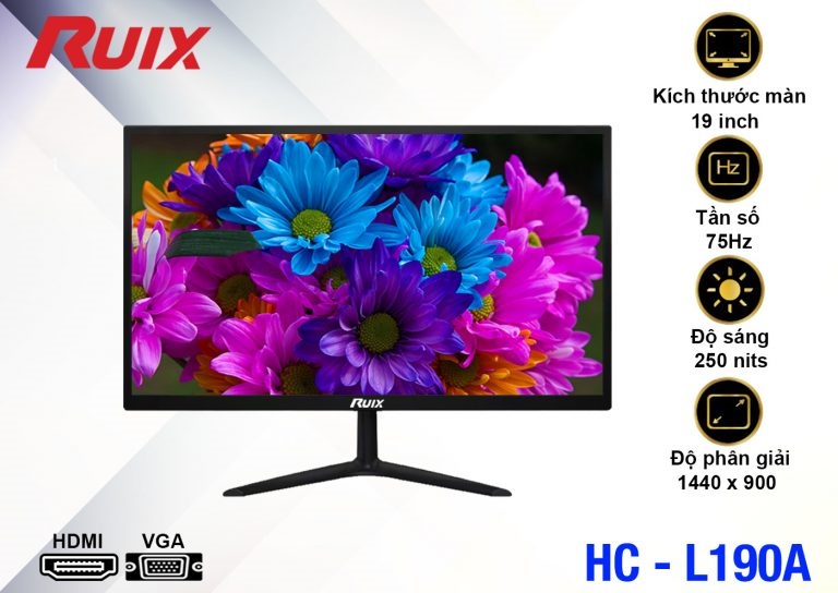 LCD 19 RUIX HC-L190A Black Chính hãng