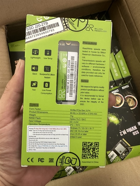 Ổ cứng SSD Billion 256GB Reservoir NVME M2