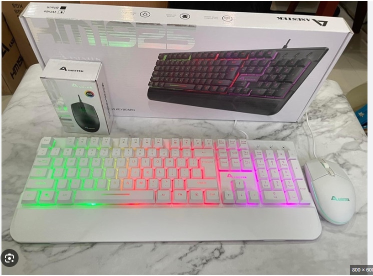BÀN PHÍM GIẢ CƠ LED GAMING KM1925 TRẮNG