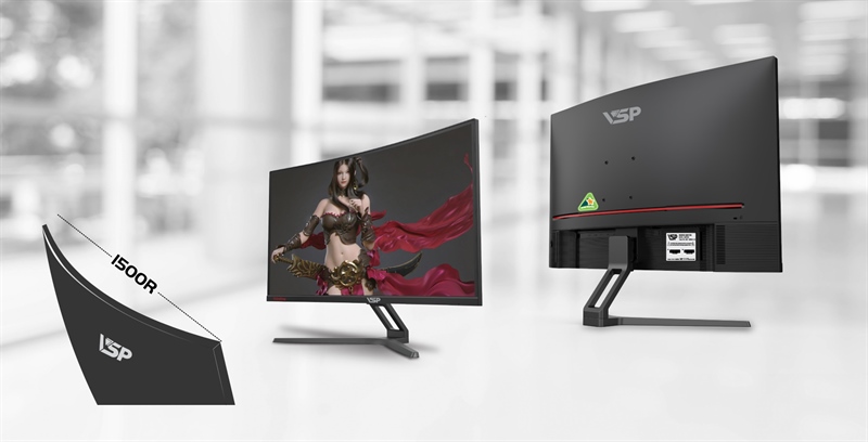 Màn Hình Cong VSP CM2705H 27"/ FHD/ 75Hz/ HDMI/ VGA Trắng